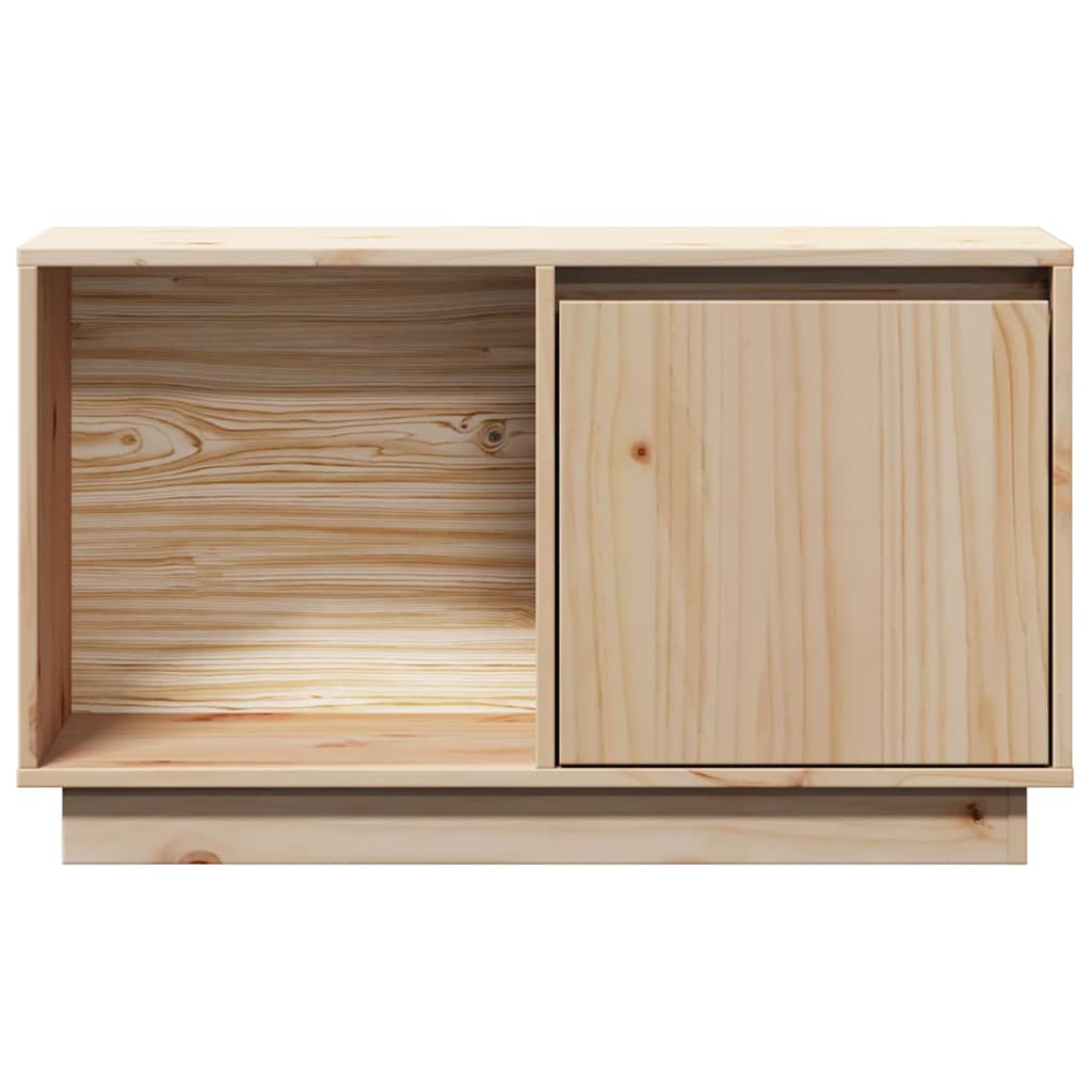 vidaXL Tv Cabinet | Natural Wood | Solid Pine Wood | Tv Cabinet | Rectangular 4