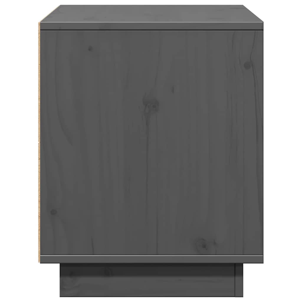 vidaXL TV Cabinet | Grey | Solid Pine Wood | 74 cm | TV Cabinet | Rectangular 6