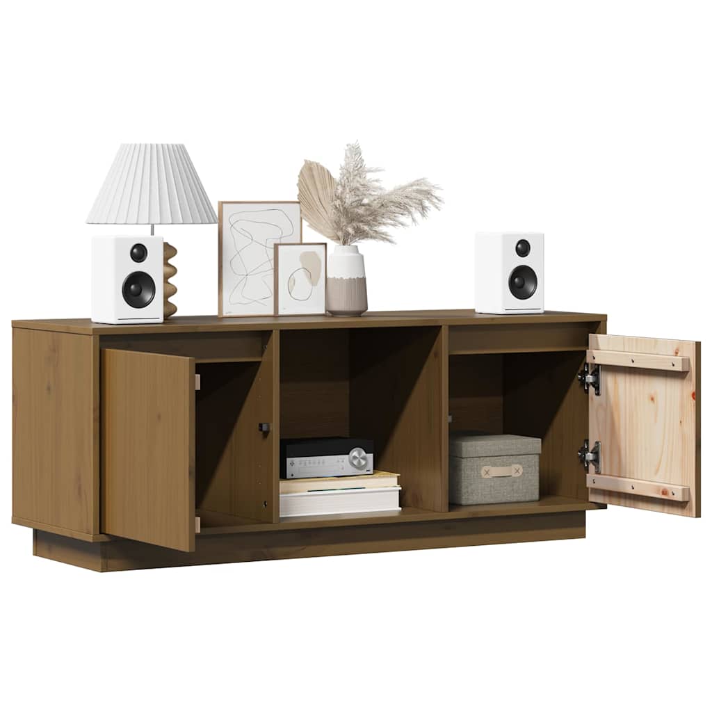 vidaXL TV Cabinet | Honey brown | Solid pine wood | Medium | TV Cabinet 4