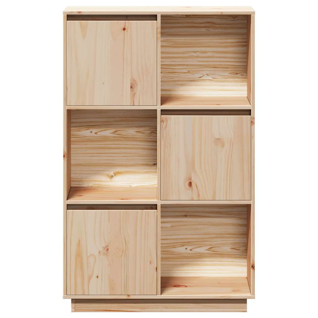 Highboard 74x35x117 cm Solid Wood Pine Natural