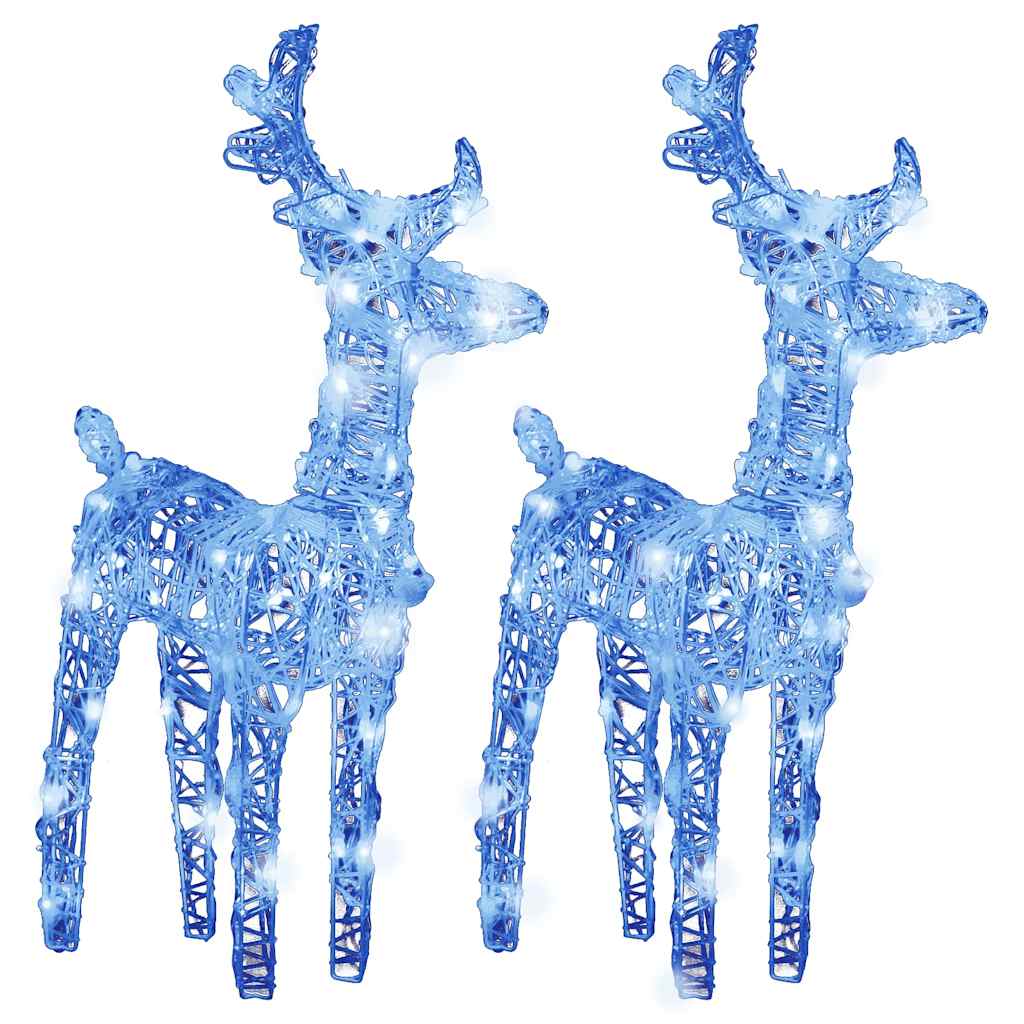 vidaXL Christmas Reindeer | Set of 2 | Blue | Acrylic | Medium 2