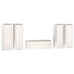 vidaXL 5 Piece TV Cabinet Set White Solid Wood Pine 2