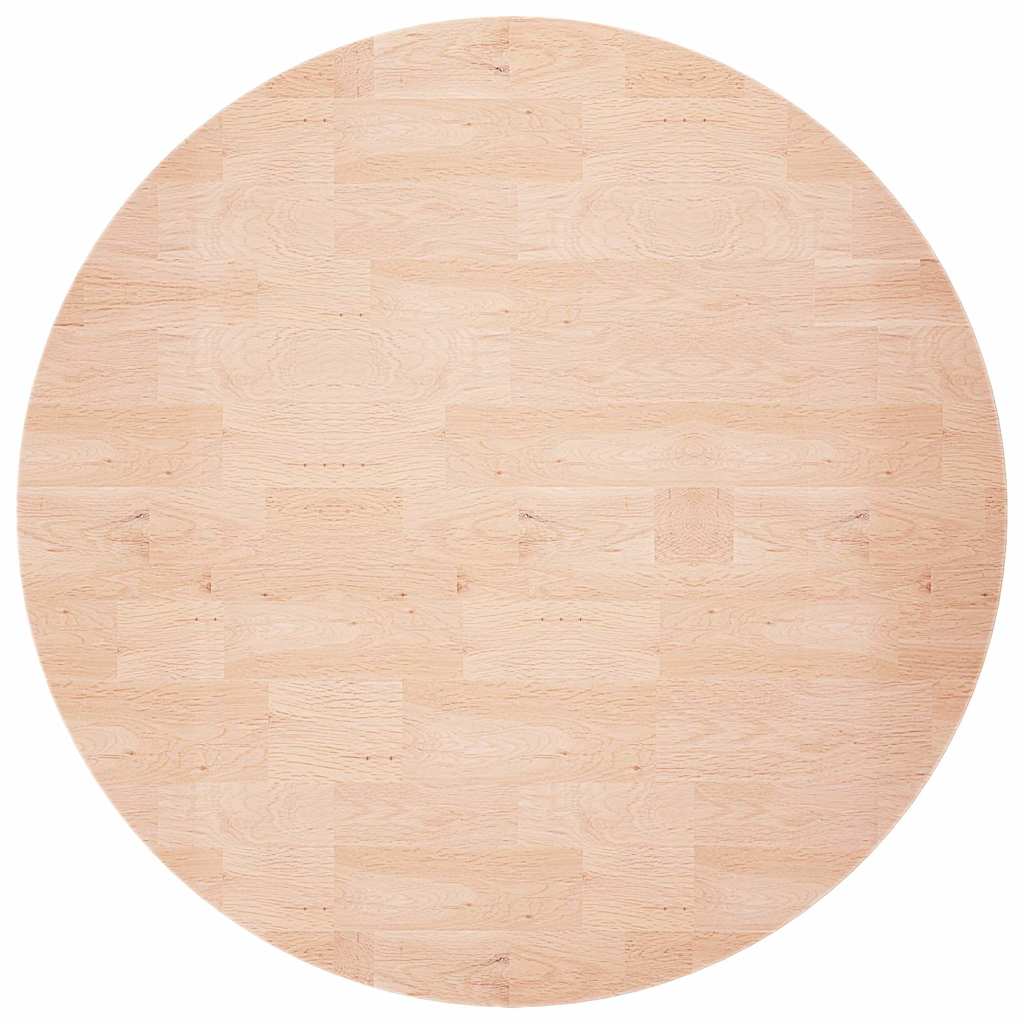 vidaXL Round Table Top ??60x1.5 cm Solid Wood Oak 2