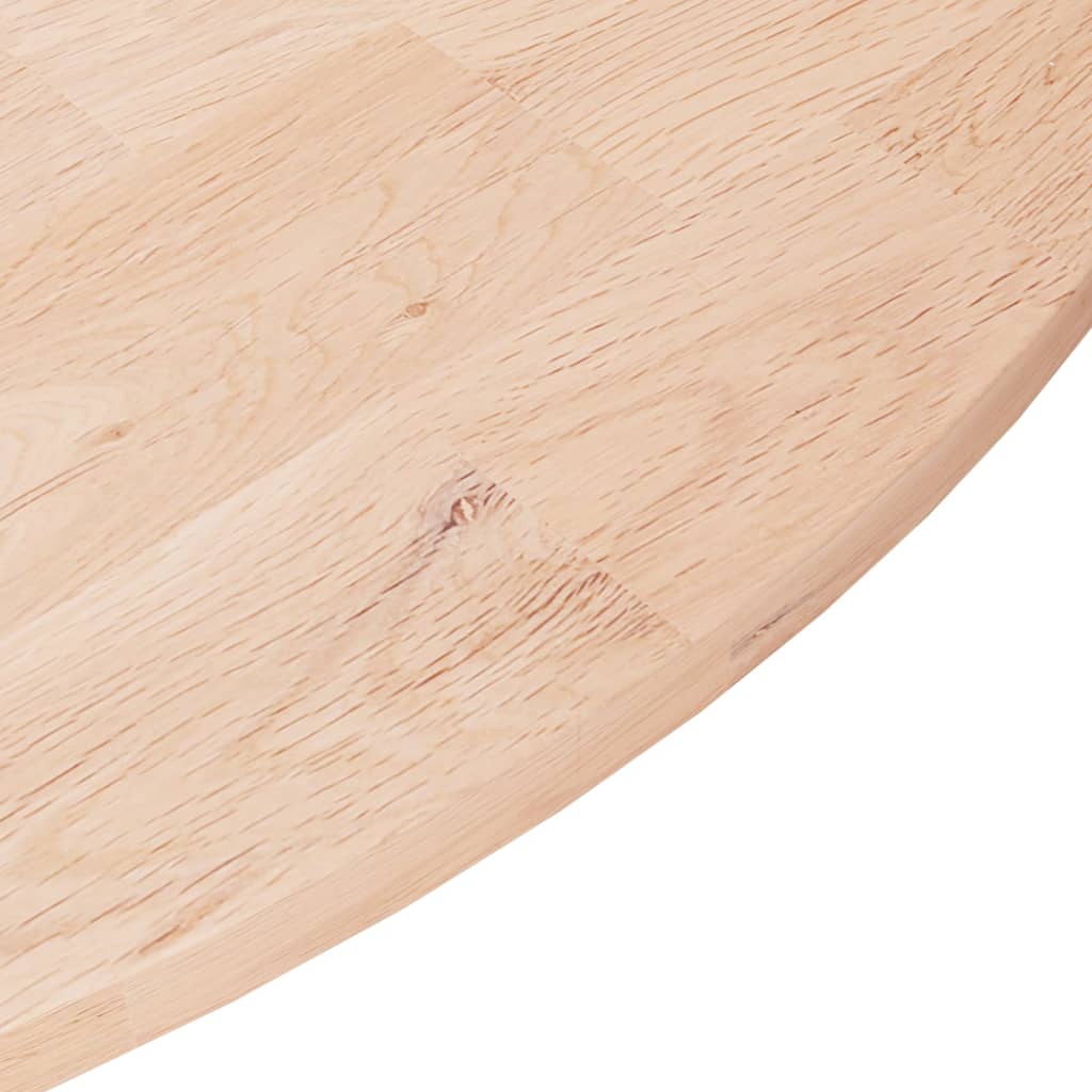 vidaXL Round Table Top ??60x1.5 cm Solid Wood Oak 3