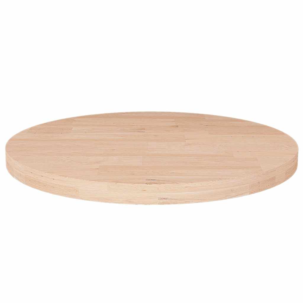 vidaXL Round Table Top Ø40x2,5 cm Untreated Solid Wood Oak 1