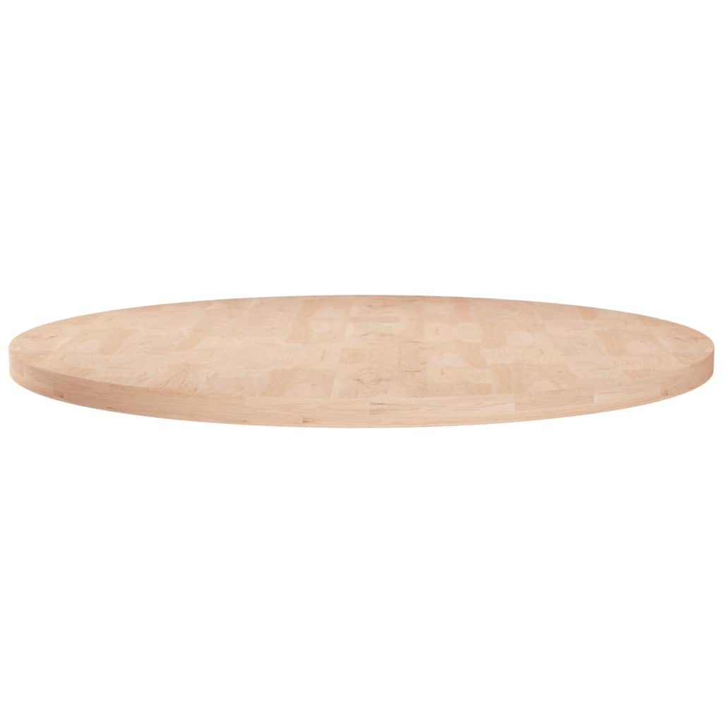 vidaXL Round Table Top Ø70x2,5 cm Untreated Solid Wood Oak 1