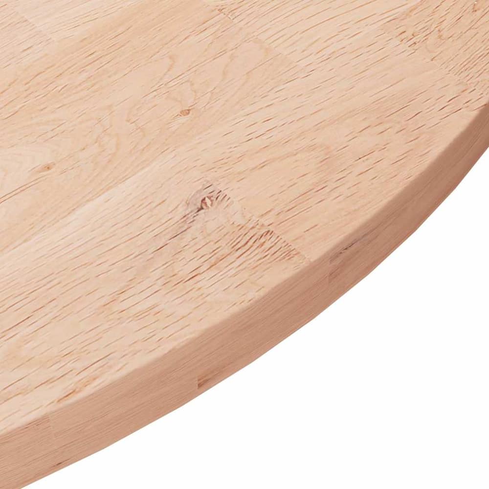 Round Table Top Untreated Solid Wood Oak, image 3