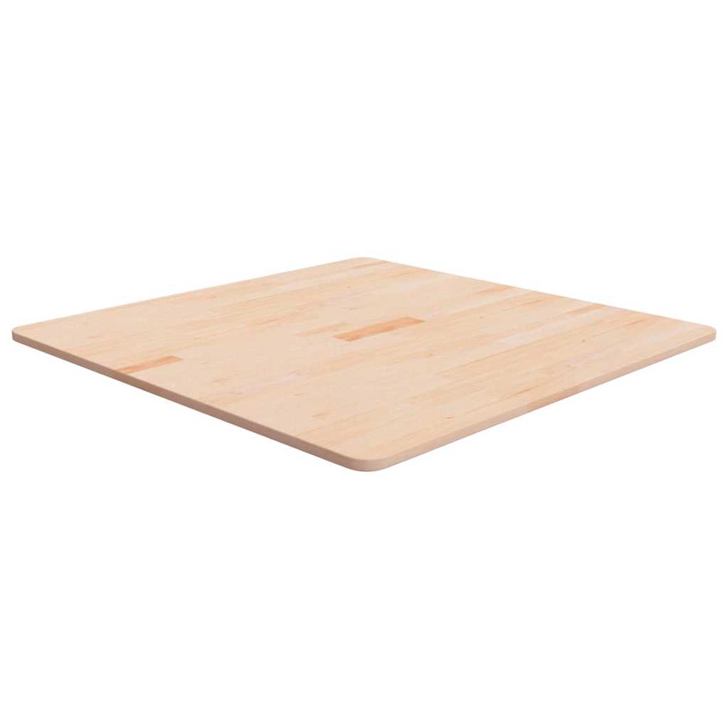 Square Table Top Untreated Solid Wood Oak Natural 80 cm 1.5 cm 80 cm
