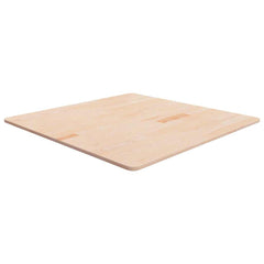 Square Table Top Untreated Solid Wood Oak Natural 90 cm 1.5 cm 90 cm