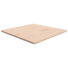 Square Table Top Untreated Solid Wood Oak Natural 90 cm 2.5 cm 90 cm