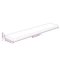 vidaXL Shelf Board | Medium brown | Solid oak wood | 100 cm length | Shelving 4