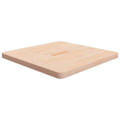 Square Table Top Untreated Solid Wood Oak Natural 70 cm 4 cm 70 cm