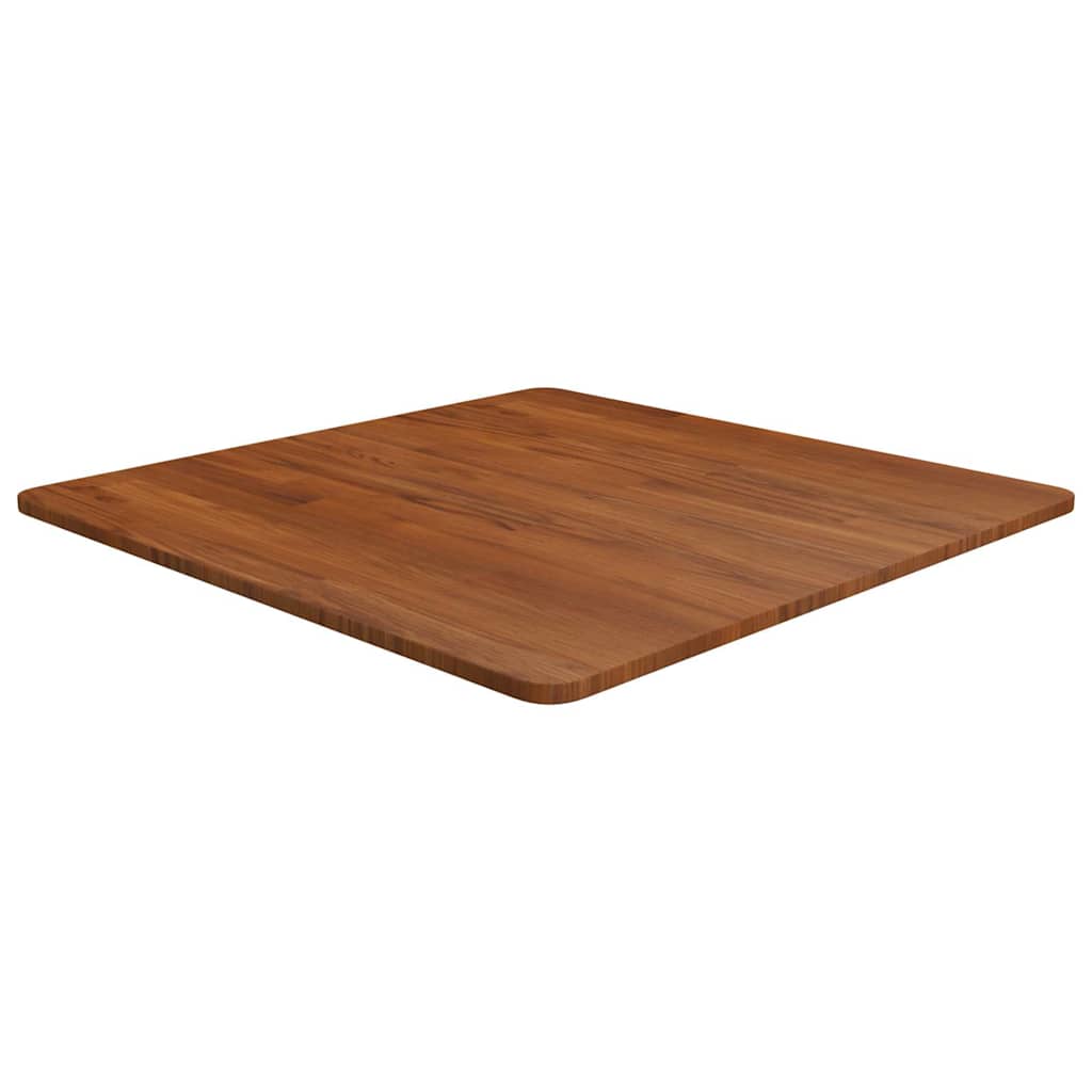 vidaXL Table Top | Dark Brown | Solid Oak Wood | 70 x 70 cm square | Durable 1