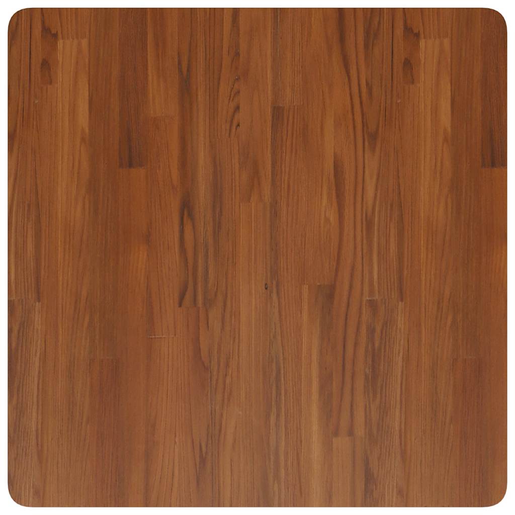 vidaXL Table Top | Dark Brown | Solid Oak Wood | 70 x 70 cm square | Durable 2