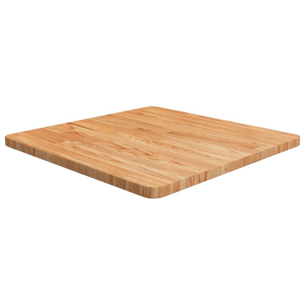 Square Table Top Treated Solid Wood Oak Light Brown