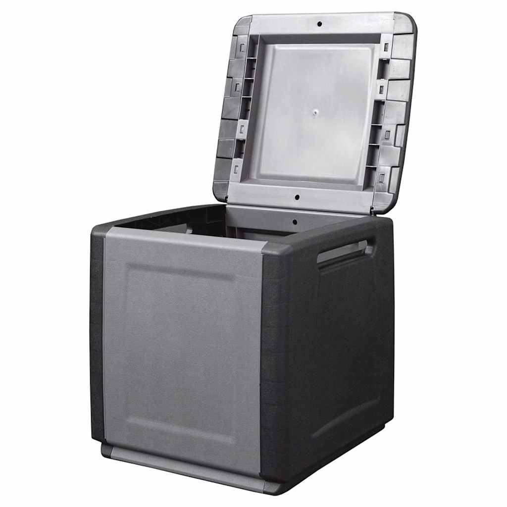vidaXL Garden Storage Box | Dark grey and black | 100% Polypropylene | Medium 4
