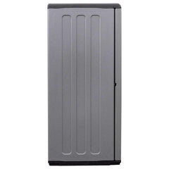 vidaXL Garden Storage Cabinet Grey and Black 102x37x84 cm PP 5