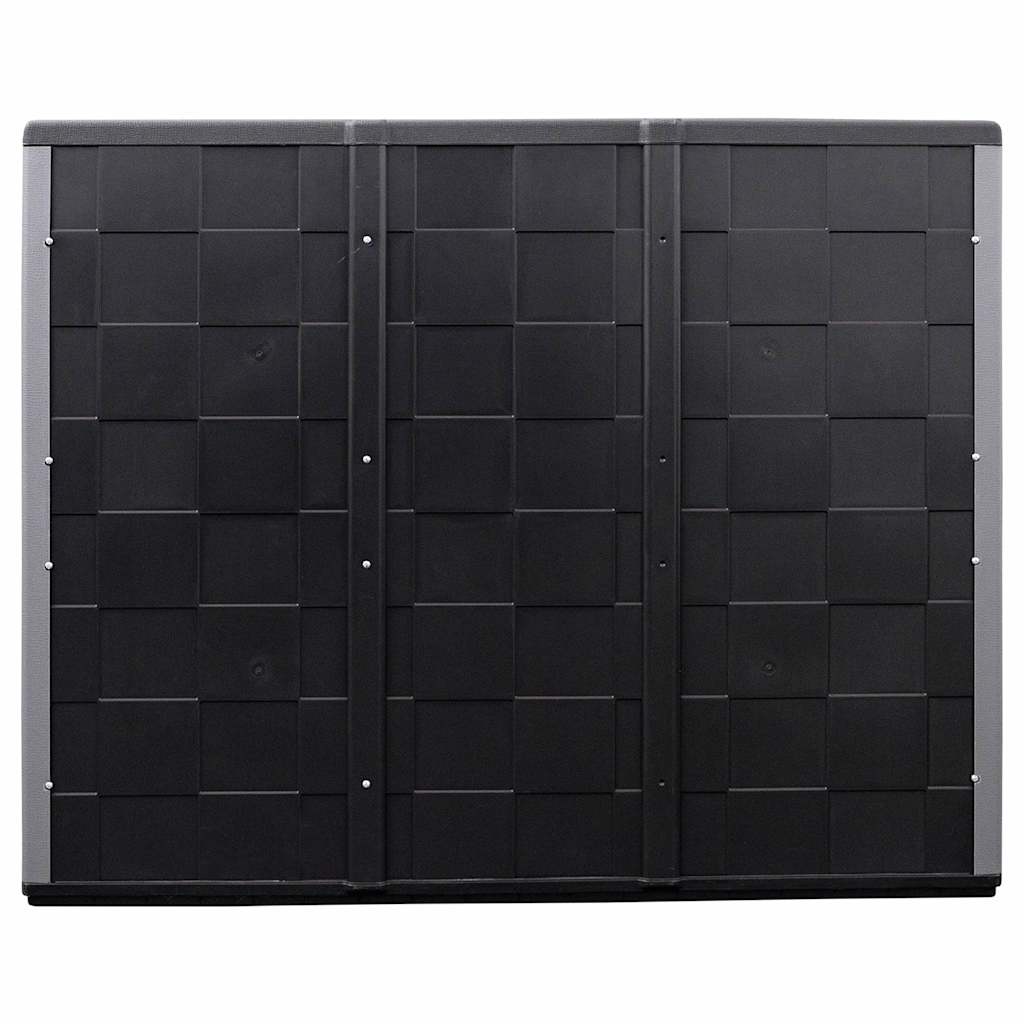 vidaXL Garden Storage Cabinet Grey and Black 102x37x84 cm PP 6
