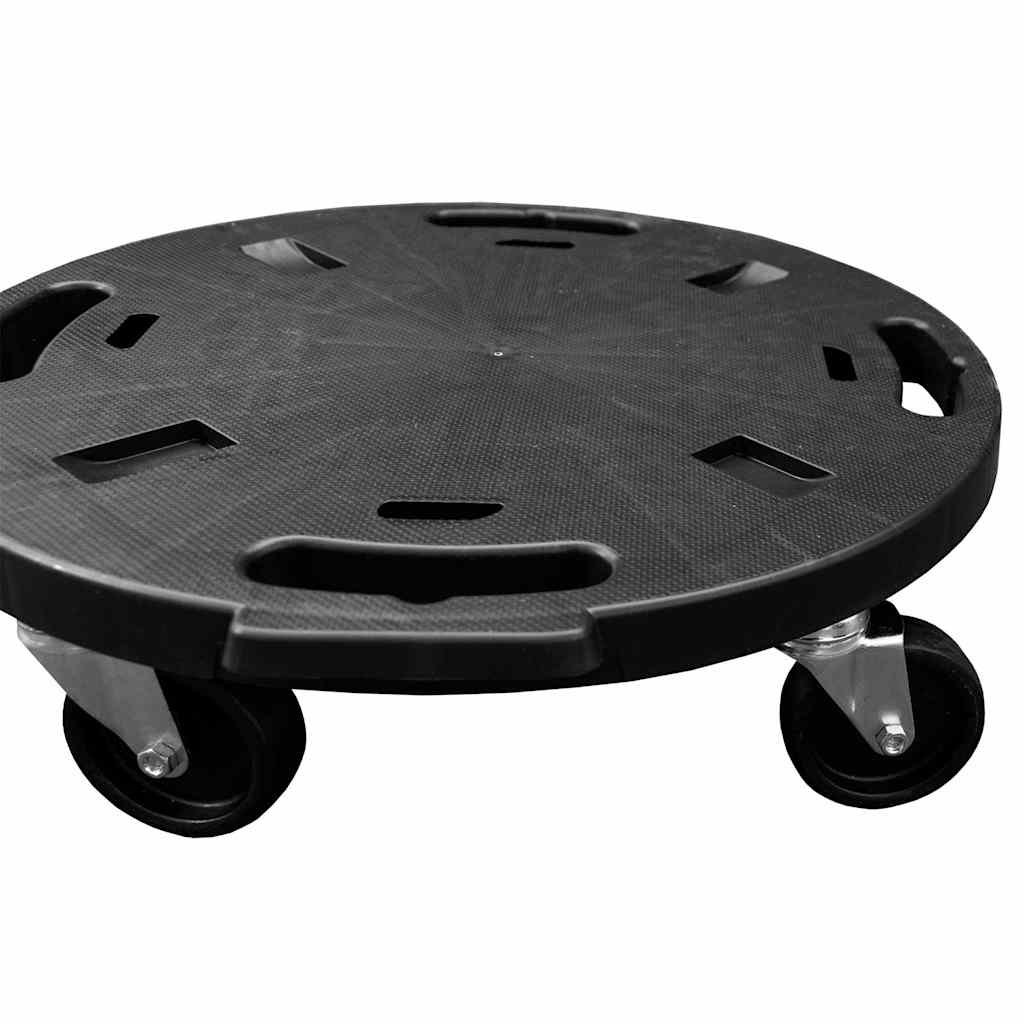 151830 vidaXL Plant Trolley with Wheels Diameter 40 cm Black 275 kg 6