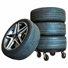 151830 vidaXL Plant Trolley with Wheels Diameter 40 cm Black 275 kg 3