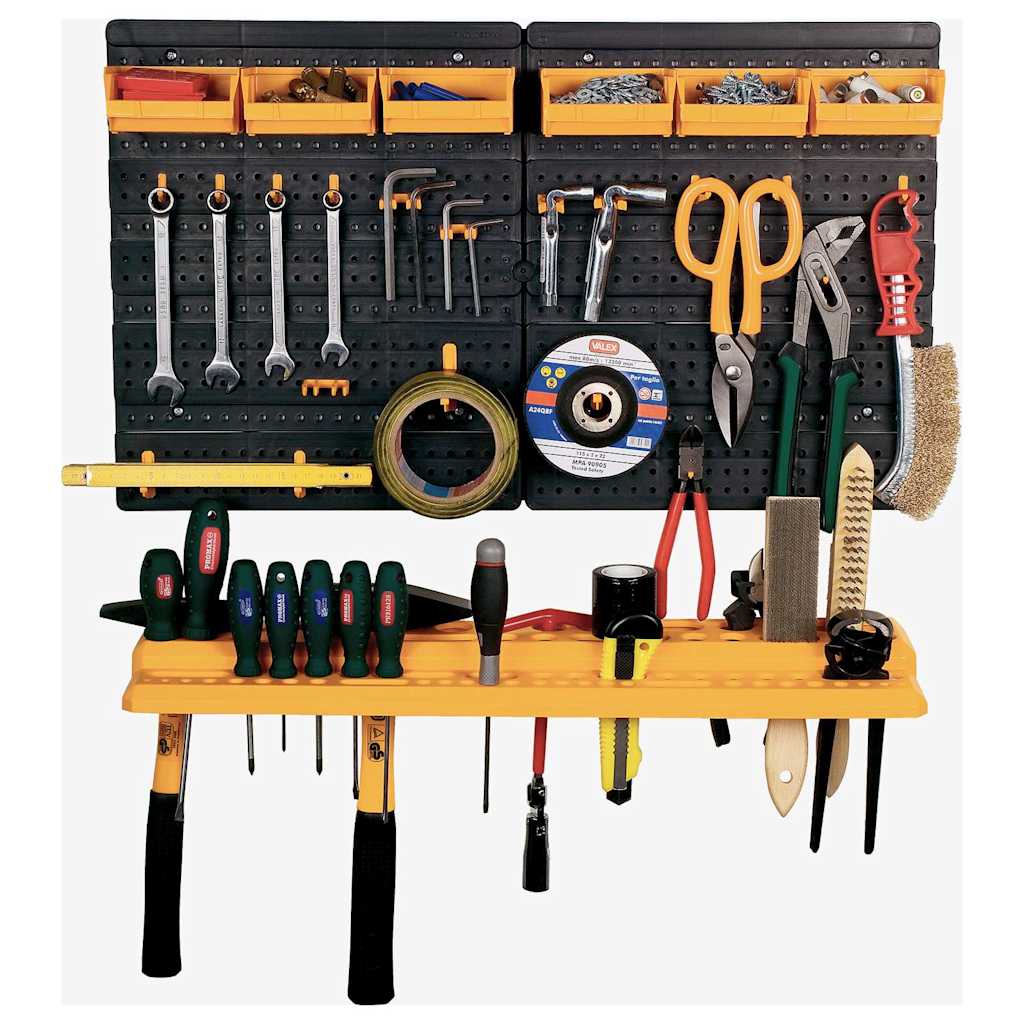 151834 vidaXL Tool Wall 646x385 mm 26 Tool Holders PP 5