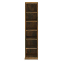 vidaXL CD Cabinet Smoked Oak 21x20x88 cm Engineered Wood 5