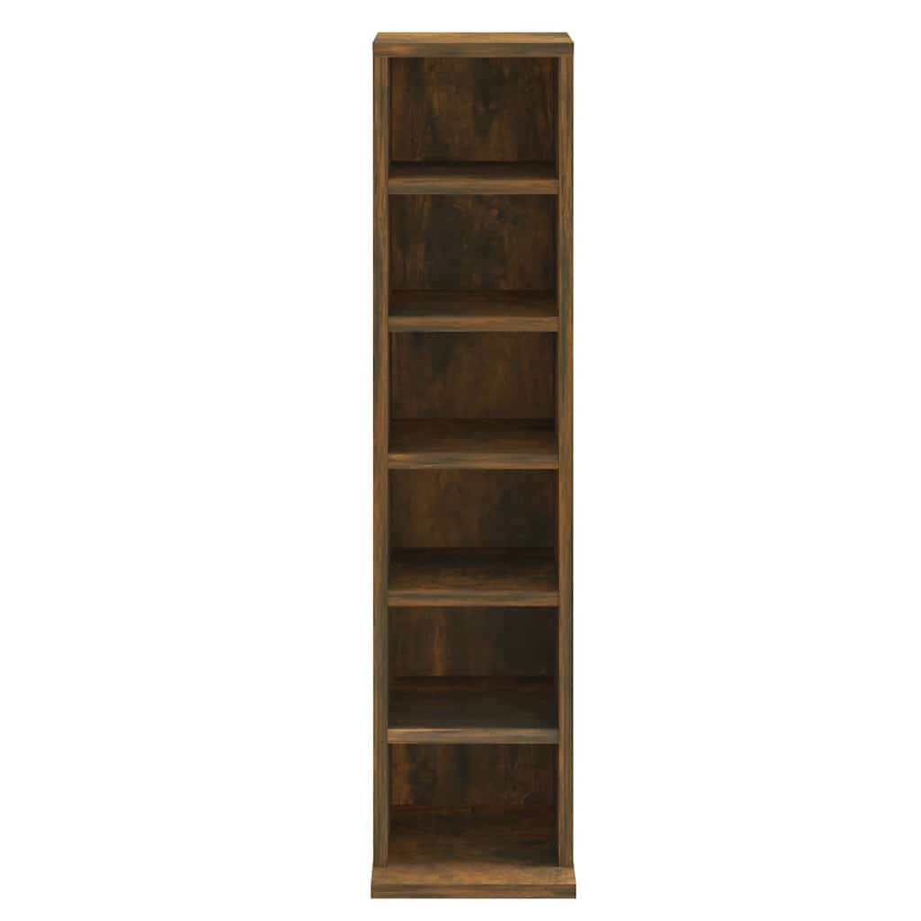 vidaXL CD Cabinet Smoked Oak 21x20x88 cm Engineered Wood 5