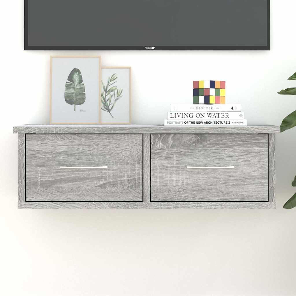 Wall Cabinet Engineered Wood in Grey Sonoma