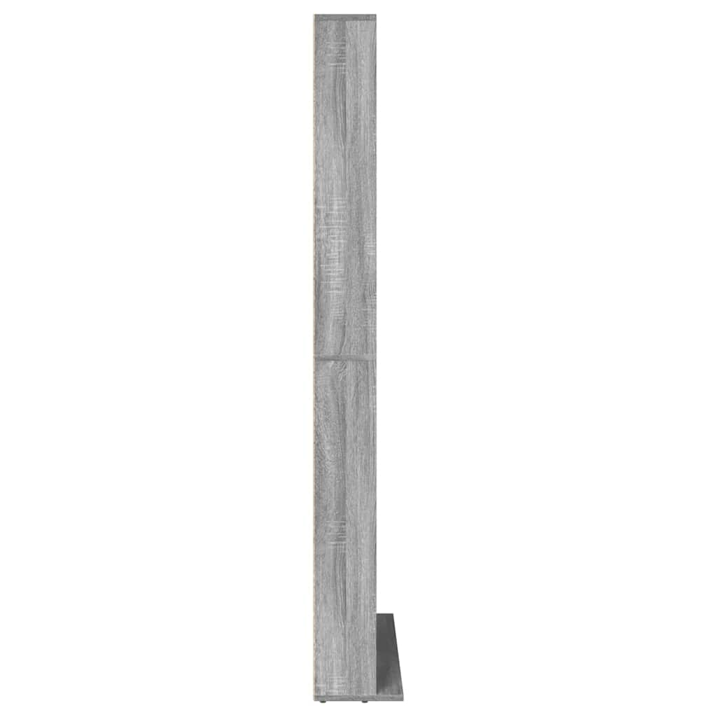 vidaXL CD Cabinet Grey Sonoma 102x23x177,5 cm Engineered Wood 5