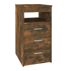 vidaXL Drawer Cabinet Smoked Oak 40x50x76 cm Engineered Wood 2