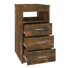 vidaXL Drawer Cabinet Smoked Oak 40x50x76 cm Engineered Wood 6