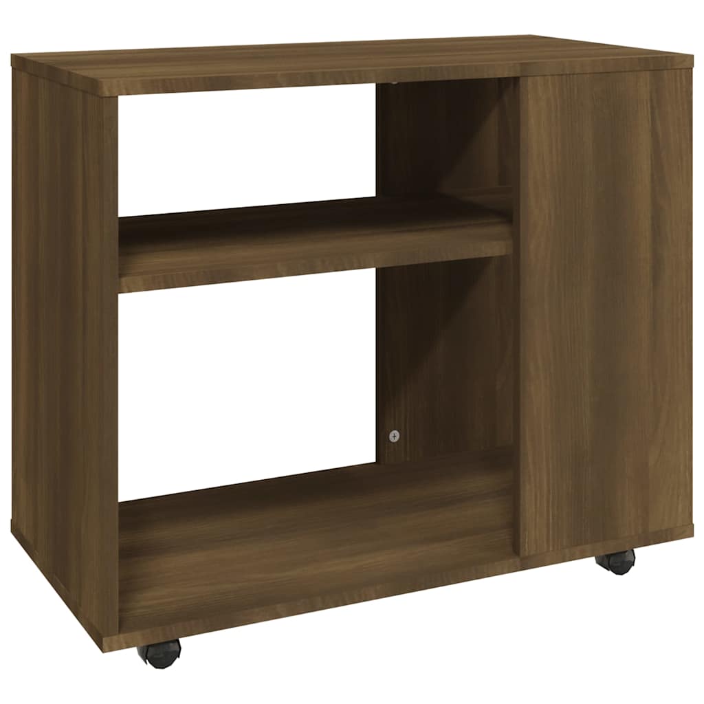 vidaXL Side Table Brown Oak 70x35x60.5 cm Engineered Wood 2