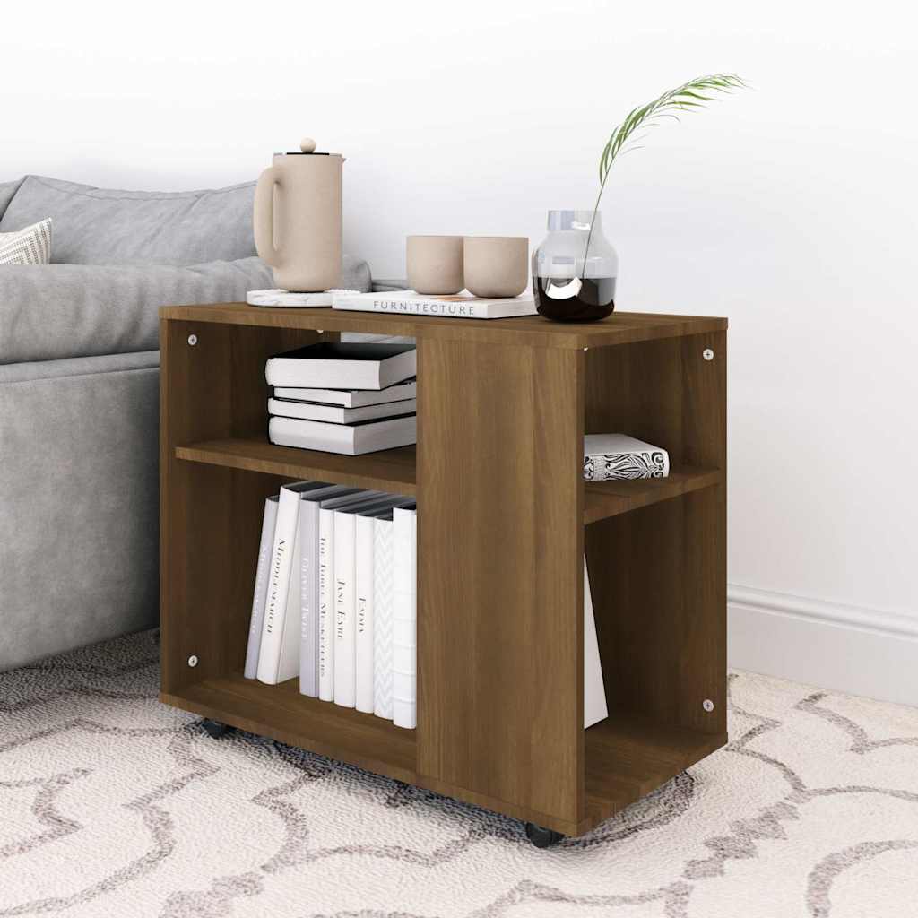 vidaXL Side Table Brown Oak 70x35x60.5 cm Engineered Wood 3