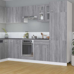 Hanging Glass Cabinet "Lyon" 40x31x60 cm Grey sonoma 1x hanging cabinet (3 shelves) 40–1x hanging glass cabinet (2 doors) 80 cm wide 40 cm high 1x hanging glass cabinet (2 doors) 60 cm wide 60 cm high