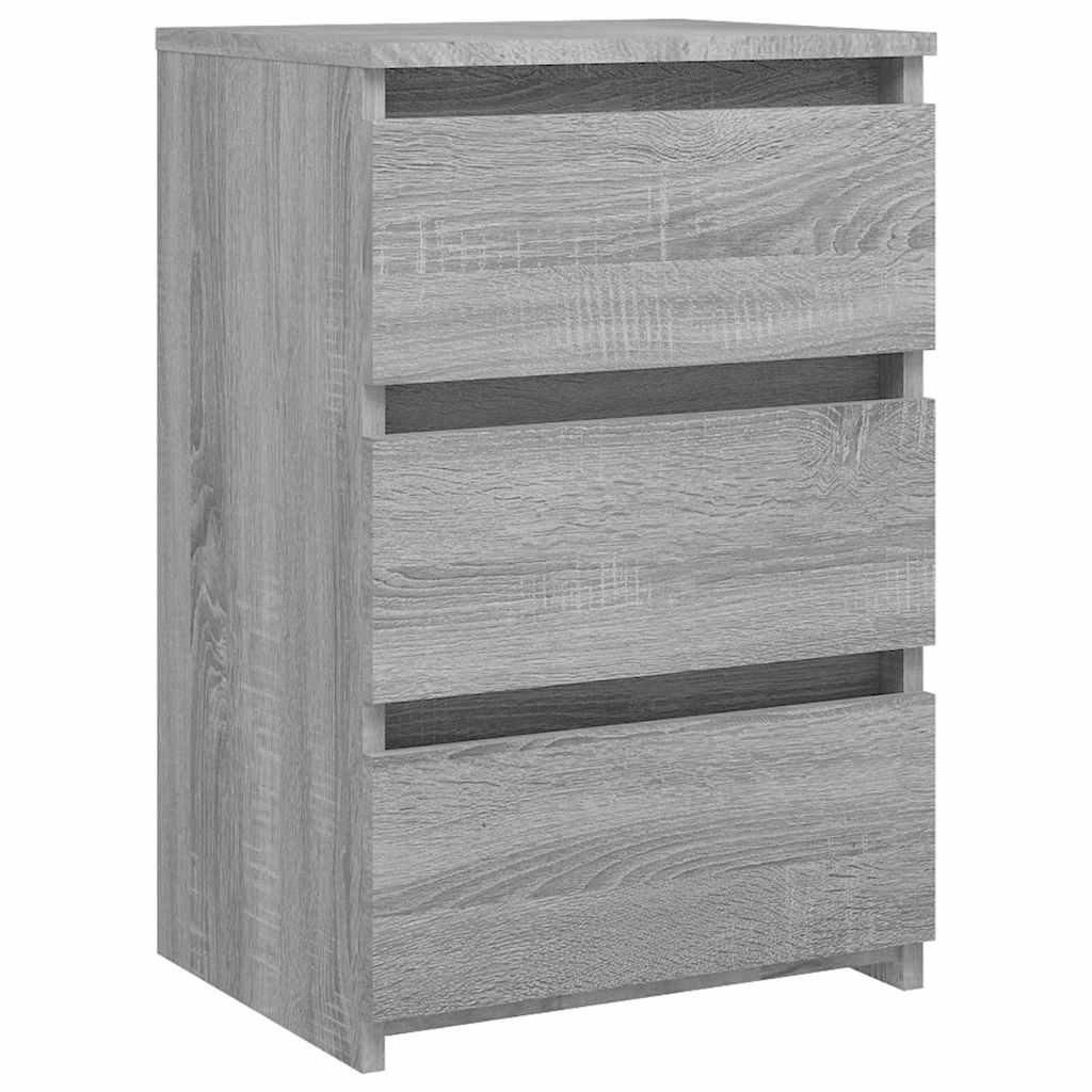 815173 vidaXL Bed Cabinet Grey Sonoma 40x35x62,5 cm Engineered Wood 2