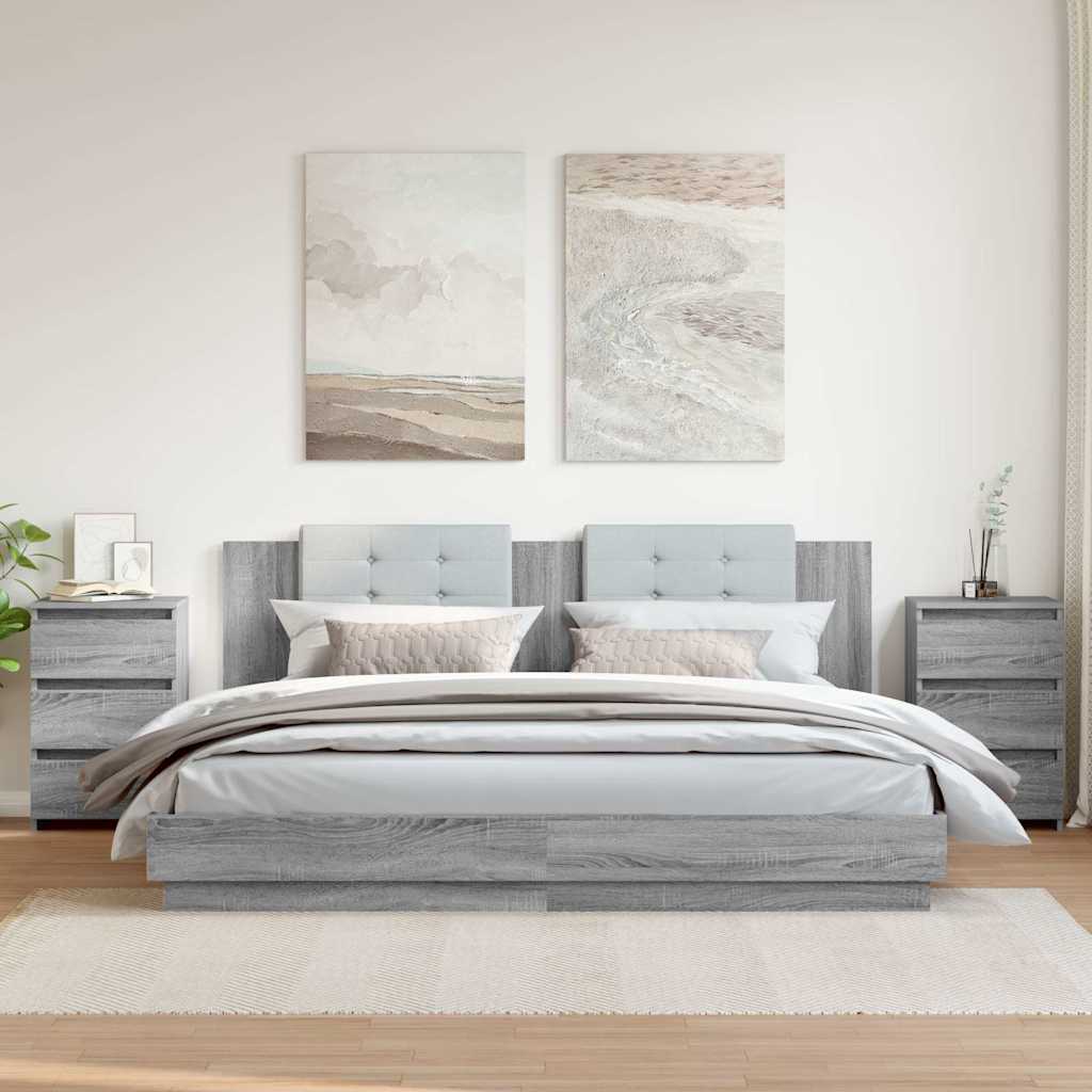 vidaXL Bed Cabinets 40x35x62.5 cm Engineered Wood