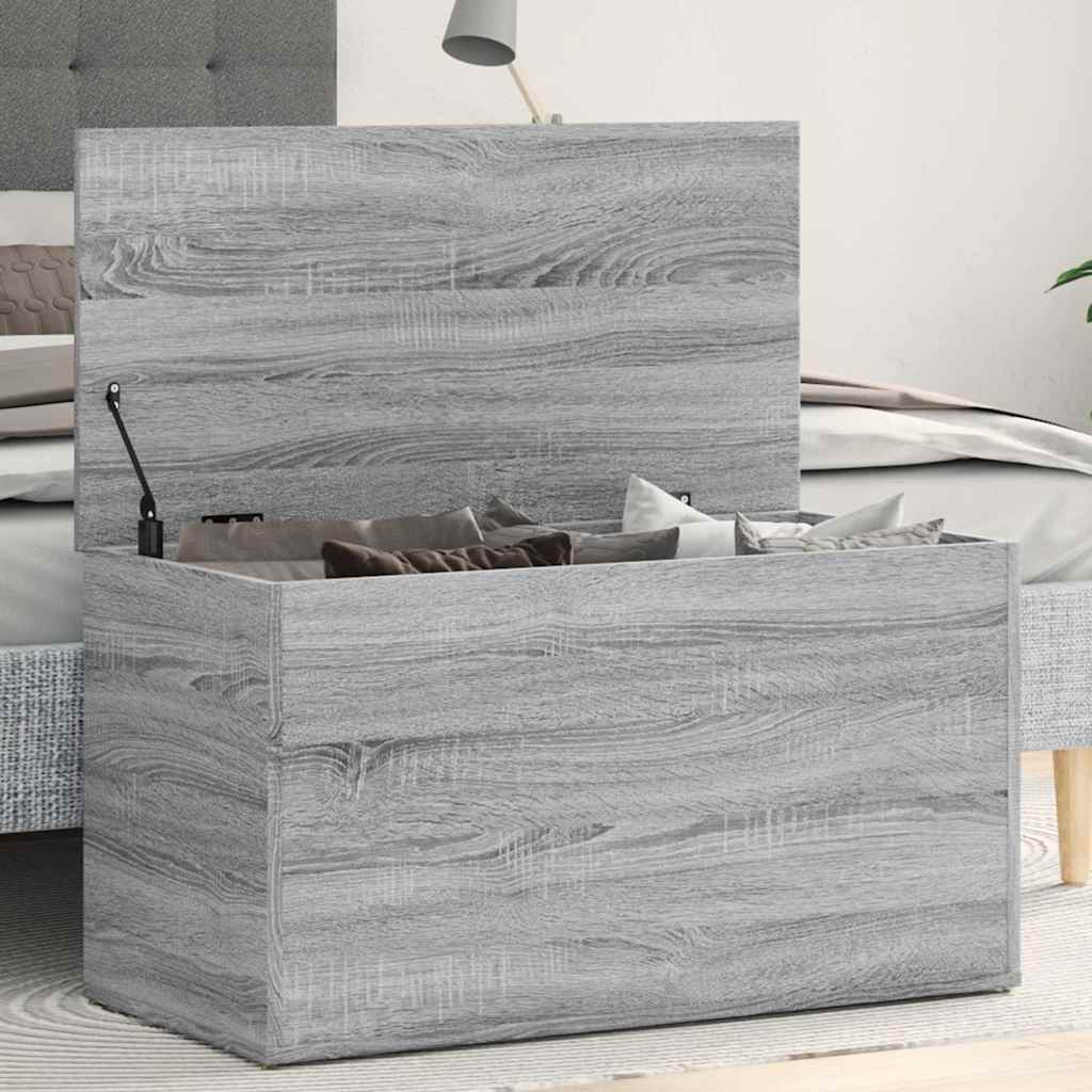 vidaXL Storage Chest Grey Sonoma 84x42x46 cm Engineered Wood 1