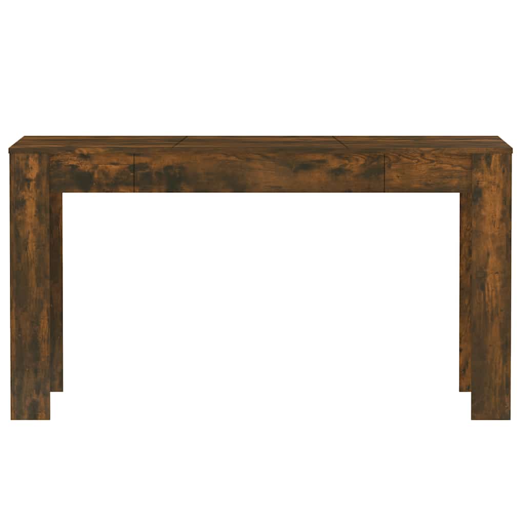 vidaXL Dining Table Smoked Oak 140x74.5x76 cm Engineered Wood 6
