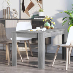 vidaXL Dining Table Grey Sonoma 140x74.5x76 cm Engineered Wood 5