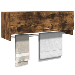 815213 vidaXL Wardrobe Smoked Oak 100x32,5x35 cm Engineered Wood 4