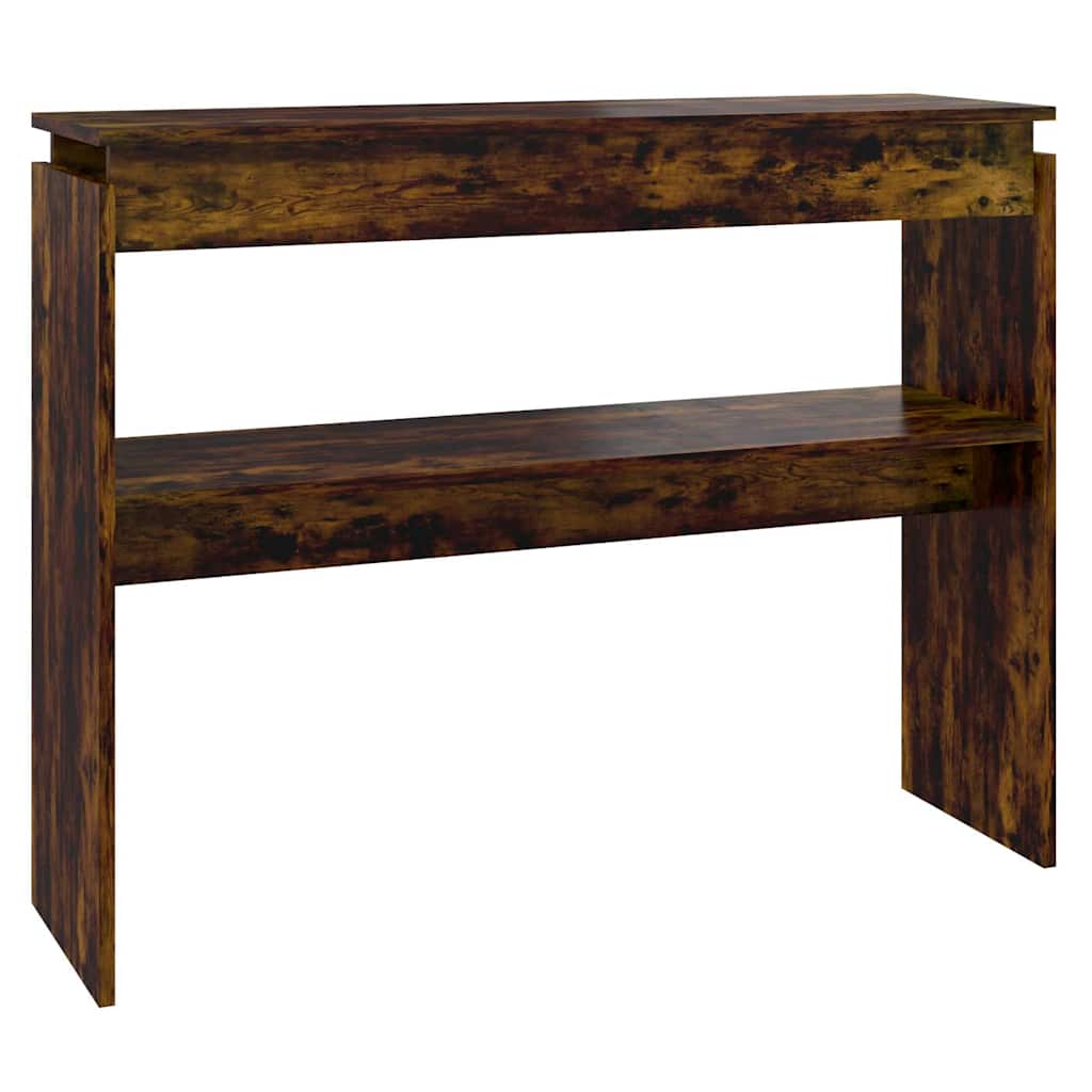 815219 vidaXL Console Table Smoked Oak 102x30x80 cm Engineered Wood 2