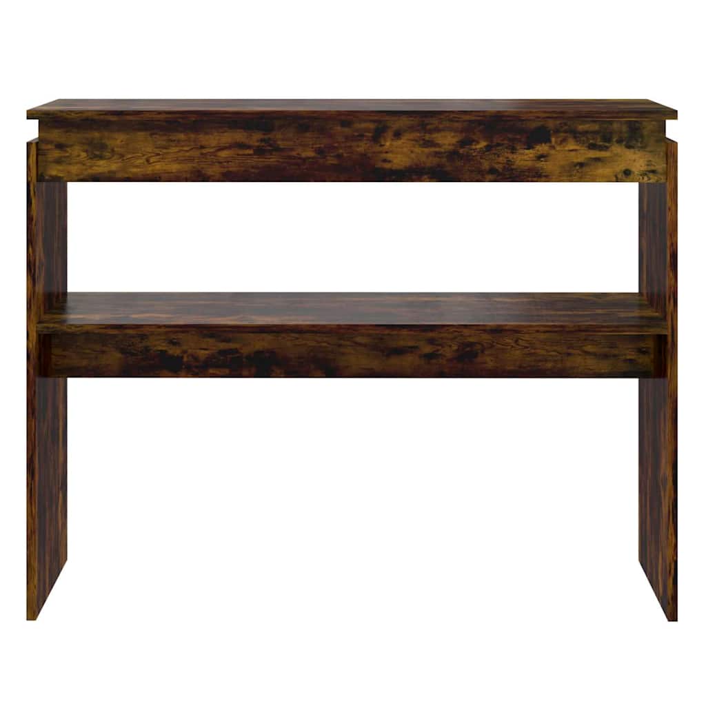 815219 vidaXL Console Table Smoked Oak 102x30x80 cm Engineered Wood 3