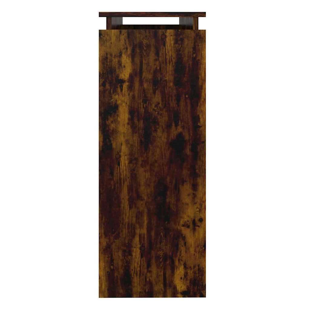 815219 vidaXL Console Table Smoked Oak 102x30x80 cm Engineered Wood 4