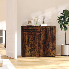 Sideboard 80x36x75 cm Engineered Wood Smoked oak 80 cm