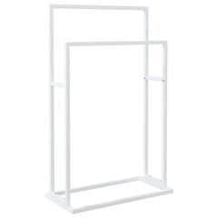 vidaXL Towel Rack | White | Iron | Industrial | Towel Rack | Rectangular 2