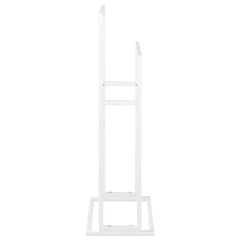 vidaXL Towel Rack | White | Iron | Industrial | Towel Rack | Rectangular 6