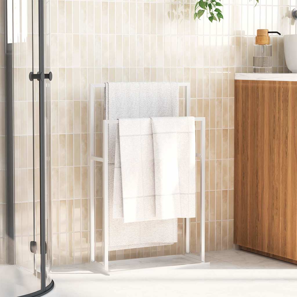 vidaXL Towel Rack | White | Iron | Industrial | Towel Rack | Rectangular 1
