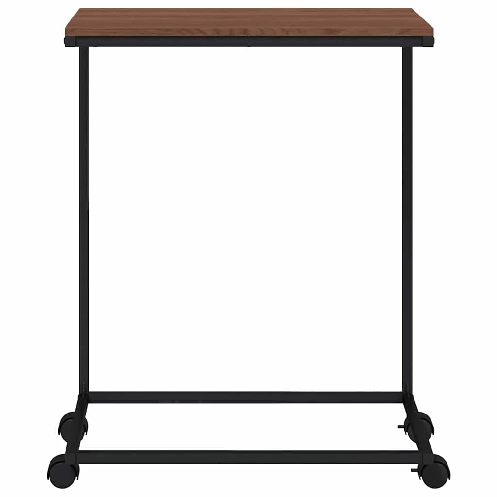vidaXL Side Table | Black and Brown | Engineered wood and iron 4
