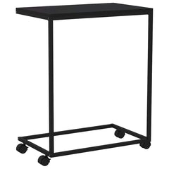 vidaXL Side Table with Wheels Black 55x35x70 cm Engineered Wood 6