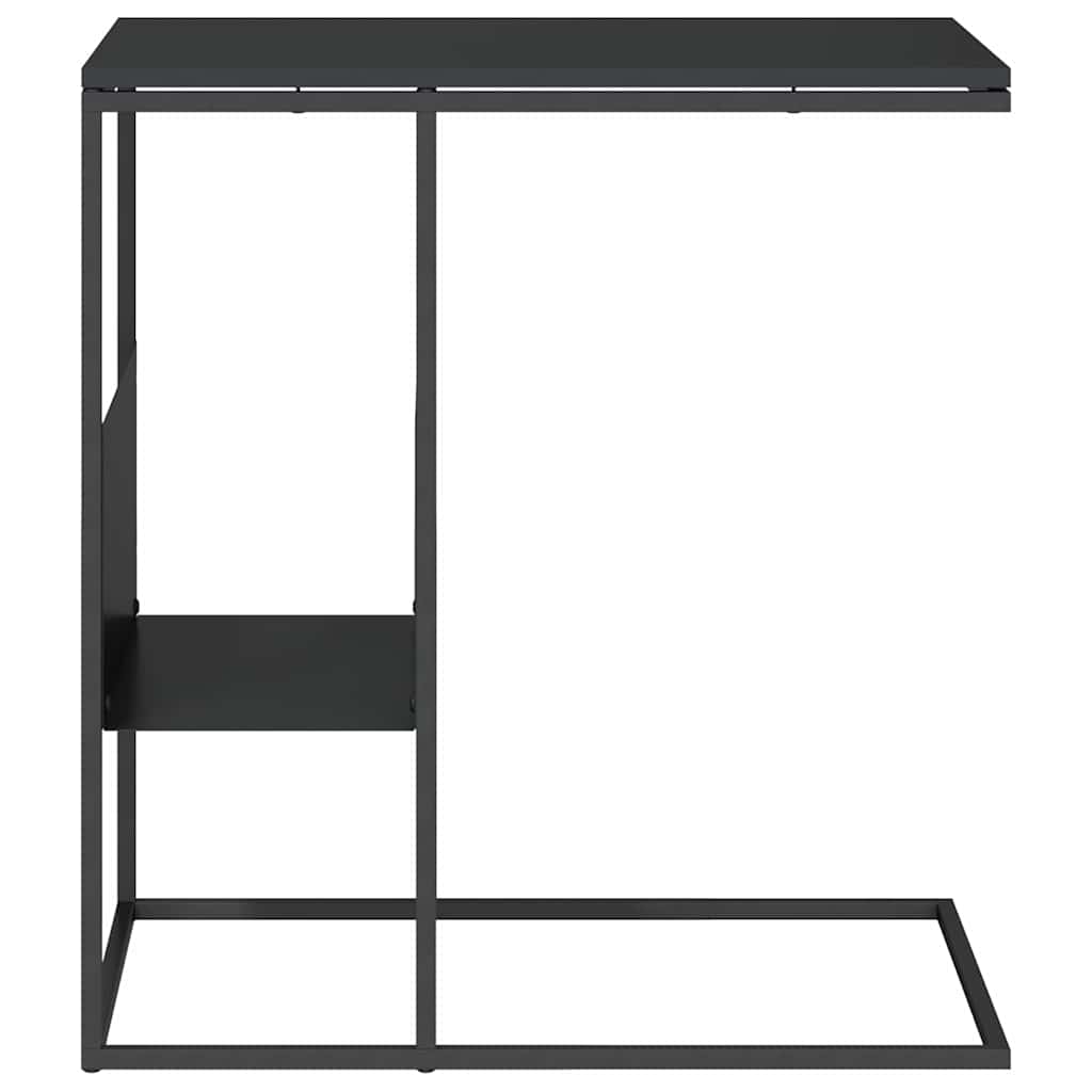 vidaXL Side Table Black 55x36x59.5 cm Engineered Wood 4